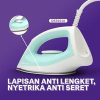 Gambar SETRIKA PHILIPS DST0510 DRY IRON ANTI LENGKET 350Watt GARANSI RESMI - hijau Muda dari megajaya electronic undefined 3 Tokopedia