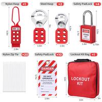 Gambar Lockout Tagout Kit,Loto Kit Safety Padlock+Loto Hasp+Electrical Plug/Ball Valve/Gate Valve Devices+Circuit Breaker+Loto Tags,Electrical Loto for Electrical/Industrial/Mechanical dari Malikha&Nahla undefined 2 Tokopedia