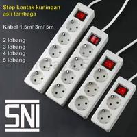 Gambar Terminal Stop Kontak Listrik 5 Lubang Colokan Kabel 5 Meter Kuningan Sudah SNI dari DeerfaShop undefined 2 Tokopedia