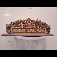 Gambar PAPAN NAMA UKIRAN MOTIF DAUN - BISA CUSTOM | KARANG FURNITURE JEPARA - DP 50% dari KARANG FURNITURE JEPARA. undefined 3 Tokopedia