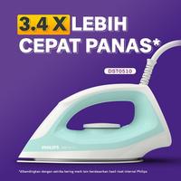 Gambar SETRIKA PHILIPS DST0510 DRY IRON ANTI LENGKET 350Watt GARANSI RESMI - hijau Muda dari megajaya electronic undefined 2 Tokopedia