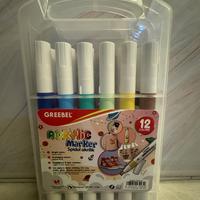 Gambar spidol akrilik acrylic marker isi 12 greebel dari BONGATK undefined 1 Tokopedia