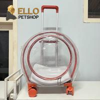 Gambar TROLI ANJING KUCING / KOPER ANJING KUCING / TROLLEY HEWAN / TAS HEWAN - Orange dari Ellopetshop undefined 1 Tokopedia