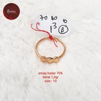 Gambar cincin emas kadar 70% berat 1,3gram size : 10 dari Toko Mas Mahkota undefined 1 Tokopedia