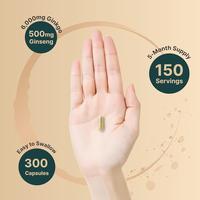 Gambar NatureBell Ginkgo Biloba 6,000mg with Panax Ginseng 500mg 300 Capsules For Memory, Focus, and Brain Health dari madeinUS undefined 5 Tokopedia