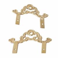 Gambar 6 pcs Set - 12.5cm Gantungan Pigura Gambar Foto Cermin Kuningan / Cantol Braket Murah Bingkai Lukisan Potret Seni / Ornate Brass Bracket Mirror Picture Art Painting Frame Hanger / Mirror Photo Frame Hanger Hook - DFH1022ASet / Ru Yi / Polished Brass dari Heritage Brass undefined 4 Tokopedia