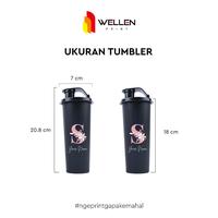 Gambar WELLEN PRINT – Cetak Tumbler Flip Flop Custom / Print Botol Minum Plastik BPA Free Shaker Bottle 500ml Souvenir Hadiah Ulang Tahun Pernikahan - Hitam, TFL 01 dari WELLEN PRINT OFFICIAL undefined 3 Tokopedia