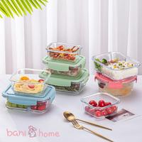 Gambar BANI - NA JOON Kotak Makanan Sayur Daging Aesthetic Bento Box Makanan BPA FREE Lunch Box Makanan Food Grade Wadah Kulkas Bekal Tahan Panas Tempat Kotak Transparan - Green - 410ml dari Bani Homeware undefined 5 Tokopedia