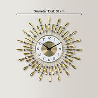 Gambar JAM DINDING DIAMOND LUXURY 38 CM  BAHAN FULL METAL - DIAMOND GOLD dari MMsuperShop undefined 4 Tokopedia