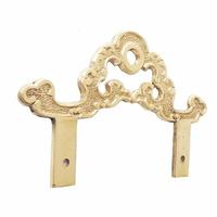 Gambar 6 pcs Set - 12.5cm Gantungan Pigura Gambar Foto Cermin Kuningan / Cantol Braket Murah Bingkai Lukisan Potret Seni / Ornate Brass Bracket Mirror Picture Art Painting Frame Hanger / Mirror Photo Frame Hanger Hook - DFH1022ASet / Ru Yi / Polished Brass dari Heritage Brass undefined 3 Tokopedia