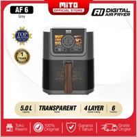 Gambar MITO Air Frayer AF6 Smart Air Frayer Digital 5 Liter - Hitam dari Kitchenlin undefined 2 Tokopedia