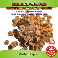 Gambar Cetak Label Merek Kancing Baju Custom 2 Lapis Warna 11,5mm 18L Jombang - DarkNavyLps dari Dunia Kancing Jombang undefined 3 Tokopedia
