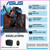 Gambar Laptop Sekolah Asus L410MA 4GB 640GB 14 inch Full HD - 128GB, Unit + Bonus dari Laptop BEC Baru undefined 1 Tokopedia