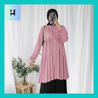 Gambar Haikalin_* TUNIK CRINKLE WANITA | TUNIK LAYER WANITA KEKINIAN BY YOUNIQ.ID - Black, L dari Haikalin-Store undefined 1 Tokopedia