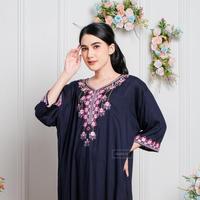 Gambar Best Daster Jumbo Bordir Tasik Katun Rayon Busui Friendly NARA Best Quality - Hitam, Jumbo dari AyuhFashion undefined 3 Tokopedia