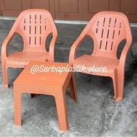 Gambar Set 2 Kursi + 1 Meja / Kursi Santai Plastik Motif Tikat Anyaman Plastik Meja Cafe Lesehan Kafe Warung Resto / Kursi Malas Set Meja dari RznShoop undefined 1 Tokopedia