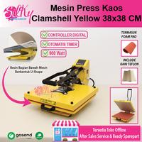 Gambar Mesin Press Kaos / Baju Digital 38x38 | Mesin Press Kaos Digital Premium 900 Watt untuk Sablon DTF, Su - DOUBLE PER dari Silky Digital Sablon undefined 1 Tokopedia