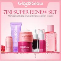 Gambar PRE-ORDER GLAD2GLOW RENEW BUNDLE 7IN1 7PCS-BRIGHTENING TONER+BRIGHTENING MOISTURIZER+MILK CLEANSER+BRIGHTENING SERUM+PEELING SOLUTION+RETINOL MOISTURIZER POMEGRANATE NIACINAMIDE MENCERAHKAN WAJAH MENCERAHKAN MELEMBABKAN KULIT SKIN SKINCARE G2G TERLARIS dari Cellimar undefined 2 Tokopedia