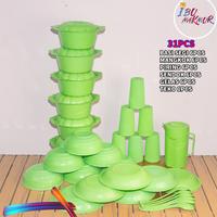 Gambar Piring Mangkuk Gelas Plastik / Prasmanan Set / Perabotan Dapur Lengkap Termurah 31 Pcs Cocok Untuk Berbagai Acara - Segi Hijau dari Ibu Makmur20 undefined 1 Tokopedia