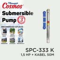 Gambar Cosmos SPC-333K submersible pump 3" 1,5 HP + kabel 50m | pompa satelit 1,5hp 1100w 1,1kw SPC 333 K dari Surya Maju Makmur undefined 1 Tokopedia