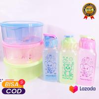 Gambar READYSTOK 1 SET TEMPAT MAKAN ANAK BULAT + BOTOL MINUM BEKAL SEKOLAH TK - Random dari washishop88 undefined 5 Tokopedia