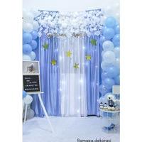 Gambar Paket Dekorasi Aqiqah ,syukuran khitan/7 bulanan/ulang tahun/happy birthday bx12 - Gold x putih, Tanpa balon dari Pudelisius undefined 2 Tokopedia