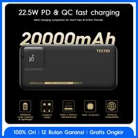 Gambar TECNO Powerbank 20000mAh - 2 Build-In Cables & 3 Port, 4 Synchronous Fast Charging, Light & Airline Friendly, Garansi 12 Bulan - White dari TECNO Indonesia Shop undefined 5 Tokopedia