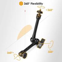Gambar ARTICULATING MAGIC ARM SUPER CLAMP CAMERA DSLR FLASH LED LCD HOT SHOE - Holder 360 dari Focus Technology undefined 2 Tokopedia