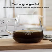 Gambar Coffee Maker Pot V60 Drip Pour 400 ml Kettle Teko Kopi Teh Barista Glass - 600ml dari Tosco Official undefined 4 Tokopedia