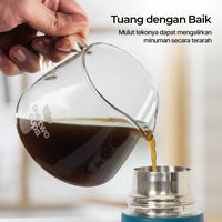 Gambar Coffee Maker Pot V60 Drip Pour 400 ml Kettle Teko Kopi Teh Barista Glass - 600ml dari Tosco Official undefined 5 Tokopedia