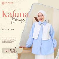 Gambar Blouse Baju Atasan Wanita Muslimah  Polos Full Kancing Depan - Sky Blue, S dari Toko Gamis Hijab undefined 1 Tokopedia