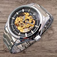 Gambar Jam Tangan Pria Keren New AUTOMATIC SKELETON Mesin Transparan Premium - Silv Combi Gold dari Chelsea Watchs undefined 4 Tokopedia