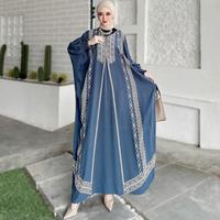 Gambar Ready Kaftan Hajar Premium Rayon Super Jumbo Busui Gamis Kaftan Motif - Hitam, ALLSIZE dari disa store shop undefined 3 Tokopedia