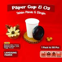 Gambar Paper cup 8 oz / Gelas Kertas Kopi / Paper Cup Hot n Cold dari Tokyo Pack undefined 2 Tokopedia