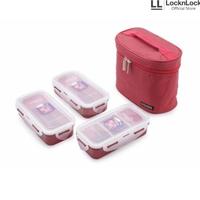 Gambar Lunch Box Set Locknlock With Bag, Spoon, And Fork / Kotak Makan / Bekal Sekolah / Lock & Lock Tempat Makan Hpl754Db / Hpl754Dg / Hpl754 - Abu-abu dari Kimmytstore undefined 2 Tokopedia