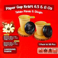 Gambar Hot Paper Cup / Gelas Kertas Minuman Panas / Paper Cup Polos PREMIUM - 6,5 OZ PUTIH, CUP dari Tokyo Pack undefined 3 Tokopedia