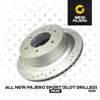 Gambar BRAKE DISC ROTOR ALL NEW PAJERO SPORT REAR BELAKANG SLOT DRILLED (GEOMET) GAIA dari gaia brake system undefined 3 Tokopedia