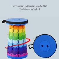 Gambar Kursi Lipat Bulat Telescopic/Kursi Portable Bulat Warna - R.Orange dari CV WHILLSON undefined 5 Tokopedia