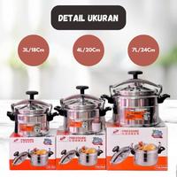 Gambar PANCI PRESTO PELUNAK DAGING / PANCI REBUS LINGKARAN DUA TYPE C - 7L/24CM dari Seven77 Online Shop undefined 2 Tokopedia