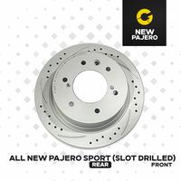 Gambar BRAKE DISC ROTOR ALL NEW PAJERO SPORT REAR BELAKANG SLOT DRILLED (GEOMET) GAIA dari gaia brake system undefined 2 Tokopedia