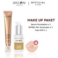 Gambar ONLYOU Sunscreen SPF50+ & Foundation bb Cream Primer MakeUp Alas Bedak dari ONLYOU Store undefined 1 Tokopedia
