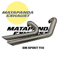 Gambar Knalpot SM SPORT V16 Knalpot V16 Model VNH STAINLESS - Putih dari MATA PANDA CUSTOM undefined 1 Tokopedia
