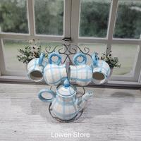 Gambar Lowen Store Teko Unik Set Kitchenware Keramik Mungil dengan Desain Teal & Biru untuk Teh Anda dari Lowen store undefined 4 Tokopedia