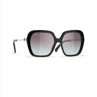 Gambar kacamata Chn Acetate Metal Square Sunglasses Black Gray Gradient with Heart Gold Logo dari Ashauthentic undefined 3 Tokopedia