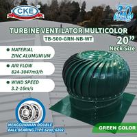 Gambar Turbin Ventilator Multicolor 20 Inch Green Color TB-500-GRN-NB-WT Ventilasi Atap Rumah Gedung Pabrik Gudang dari Fan CKE Bandung undefined 1 Tokopedia