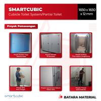 Gambar Smartcubic Phenolic Cubicle Toilet/Partisi Toilet Solid Grain - ARTIC WHITE dari Batara Material undefined 5 Tokopedia