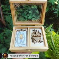 Gambar Kotak Mahar Cincin & Emas Antam dengan Ornament Cutting Nama | Kotak Mahar 2in1 | Box Mahar Unik dari Athala Store_NEW undefined 3 Tokopedia