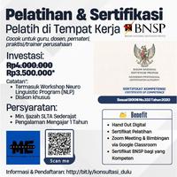 Gambar Paket Pelatihan & Sertifikasi BNSP Pelatih di Tempat Kerja - Paket Plus dari Eko Wahyudiharto undefined 1 Tokopedia
