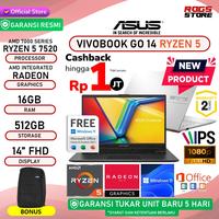 Gambar ASUS VIVOBOOK GO 14 AMD E1404FA RYZEN 5 7520U 16GB 512GB SSD W11+OHS 14.0FHD IPS - STANDARD, E1404F IPS 16GB dari ROGS STORE undefined 1 Tokopedia