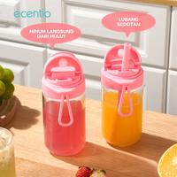 Gambar ecentio juicer blender 10 pisau juicer Kaca Tebal 2 Cup mini portable dengan sedotan 380ml+380ml - Merah Muda dari ecentio.indonesia undefined 5 Tokopedia